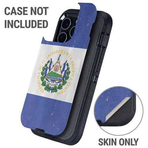 El Salvador Flag Distressed Otterbox Defender iPhone Skin